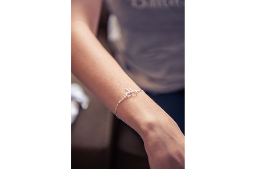 Silver Bow bracelets from Otis B Weddings