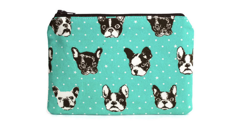 French Bulldog Makeup Bag from Etsy